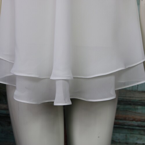 Chiffon Bridal Top, Bridal Separate, Wedding Top, Romantic Two Layers Chiffon Top, Separated Bridal Accessories, Bridal shops Top Separates