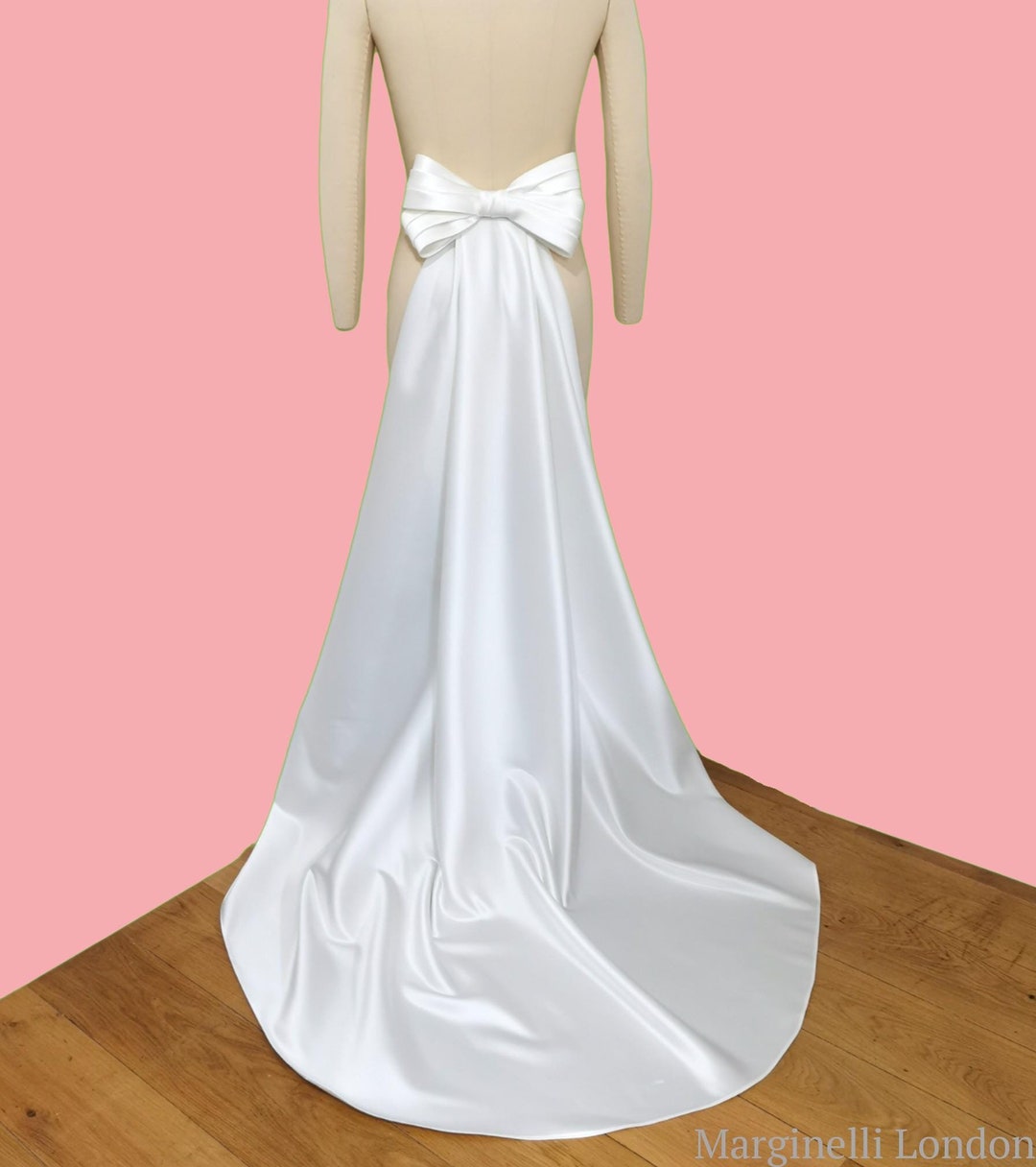 Lace Satin Over Skirts Detachable Train Party Dress main image 1