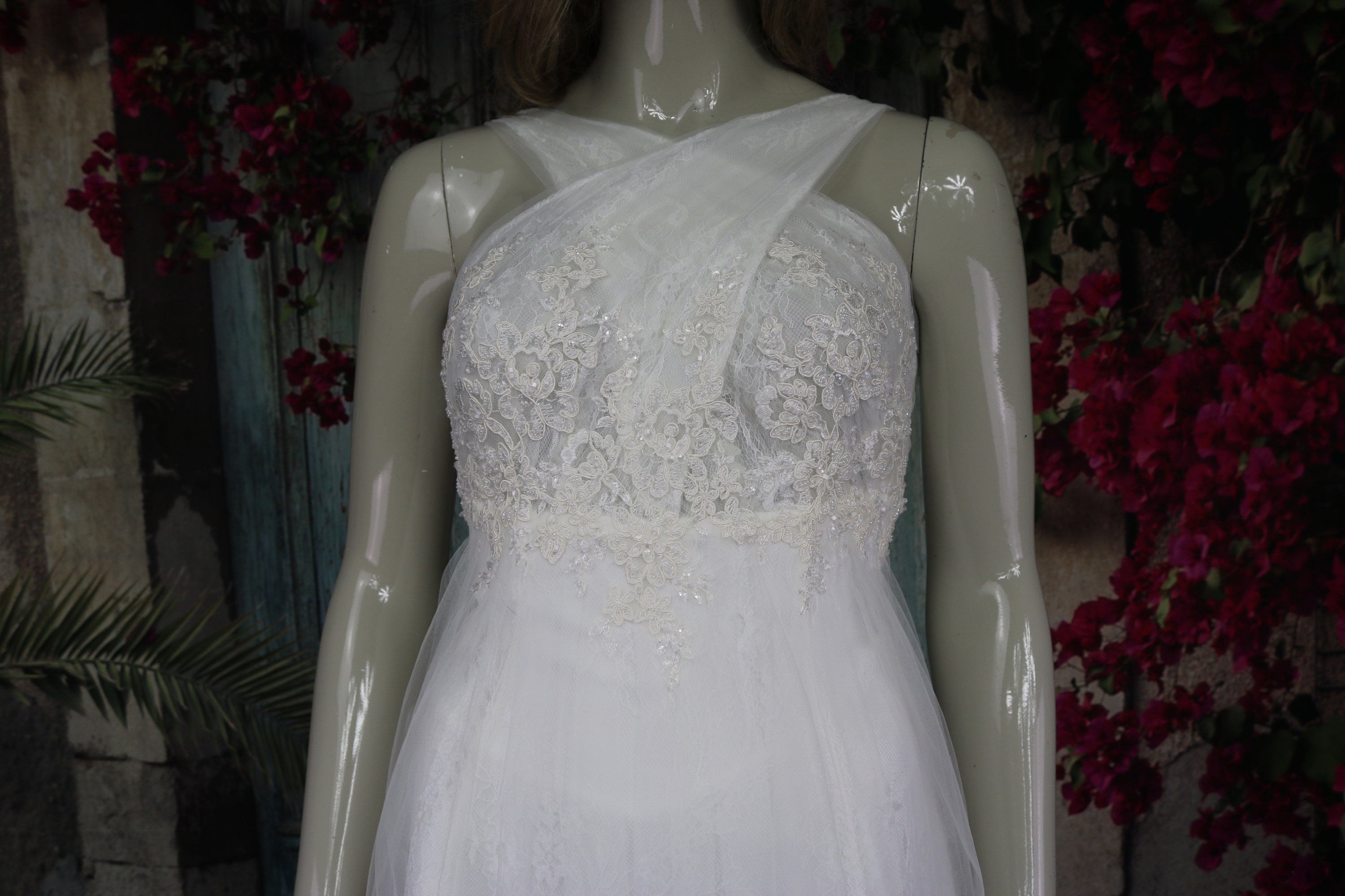 Reception Dress for Bride Wedding Dress With Lace and Tulle - Etsy UK