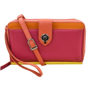 Cell Phone Crossbody Bag, Leather Small Crossbody, Colorful Crossbody Purse, Leather Crossbody Purse, Crossbody Wallet, Cell Phone Purse