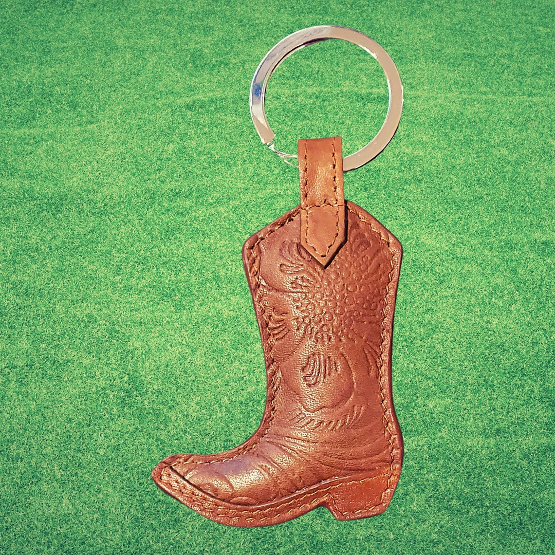 Cowboy Boot Keychain Horse Lover Keychain Cowboy Boot Key Etsy