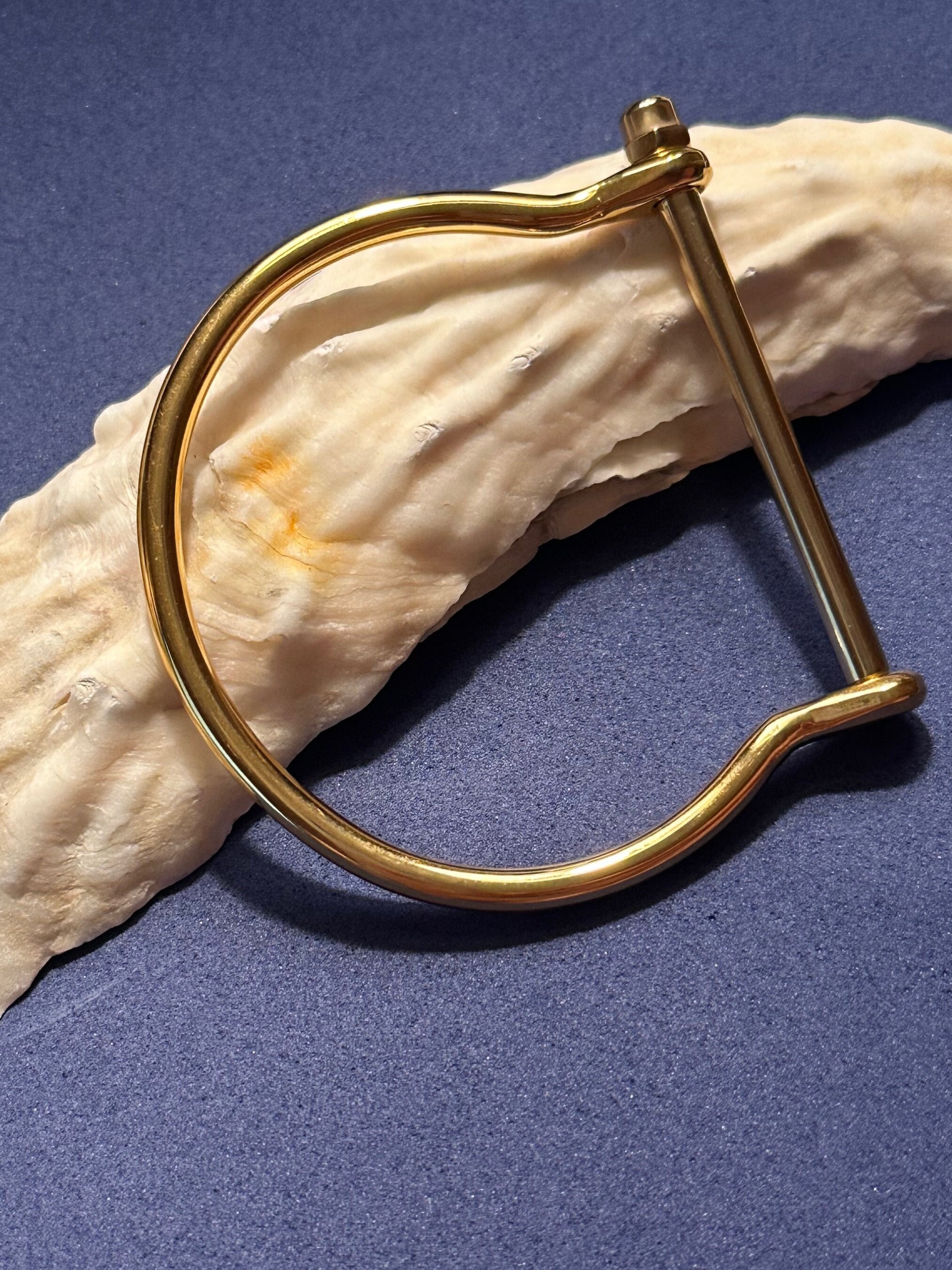 Modern Cuff Bracelet Shackle Bracelet Gold Nautical Etsy