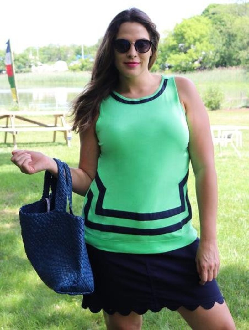 Plus Size Top Preppy plus size Top Nautical Top Plus Size Clothes, Sleeveless Shirt Summer Top Plus Size Sleeveless Top