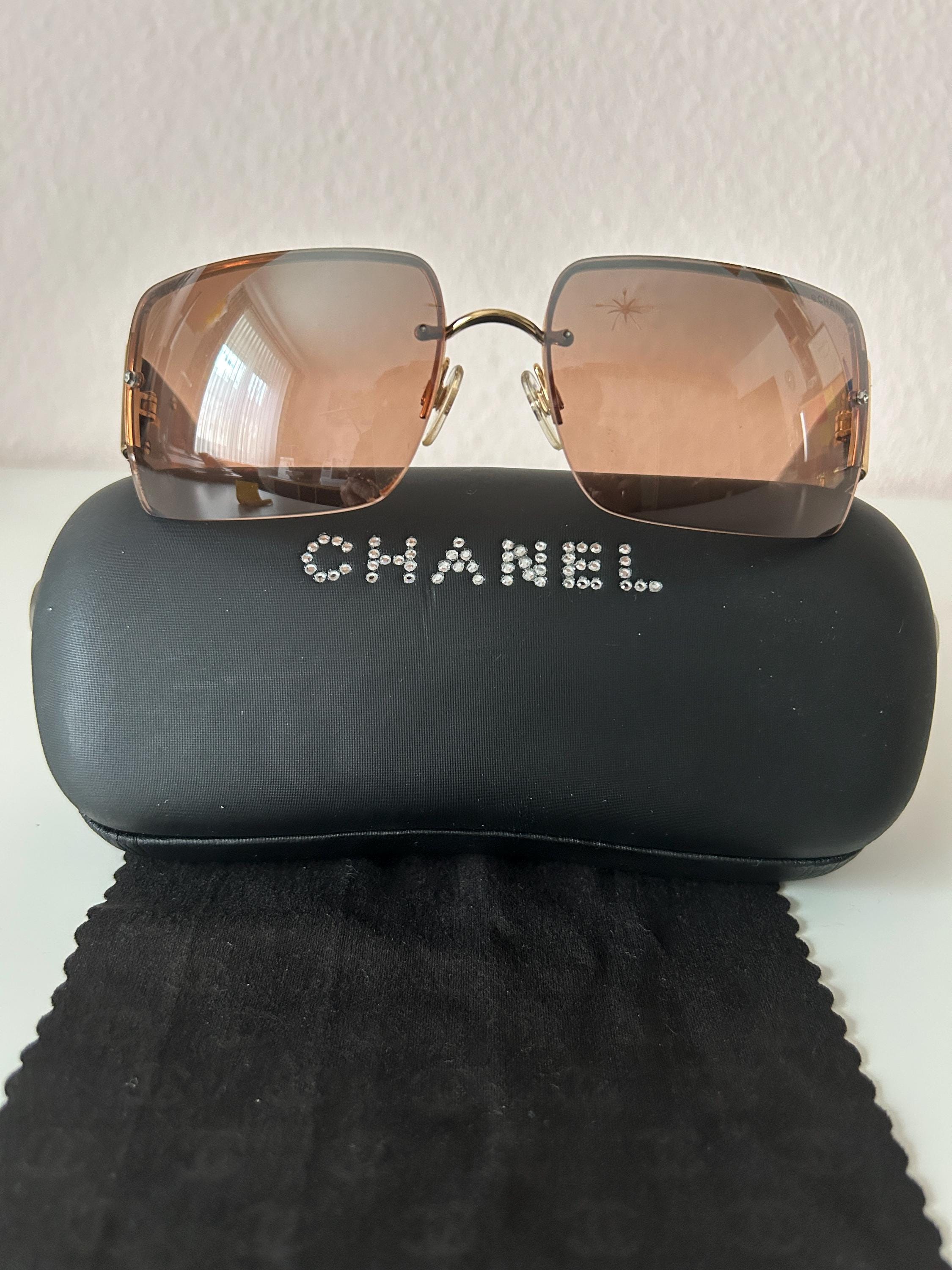 Chanel Rimless Sunglasses Rhinestone - Etsy Canada
