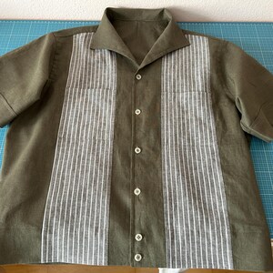 Chemise Vintage Gabardine Rayonne Imprimée Boxe Années 50 - Taille L - Occasion TB