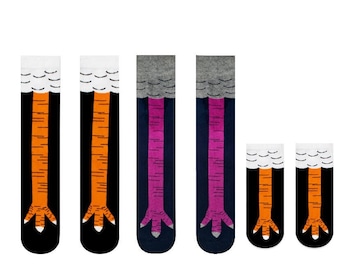 Chicken Leg Socks, Women's Chicken Legs Socks, Men's Chicken Leg Socks, Animal Patterned Socks, Matched Couple Socks, Gift For Couple