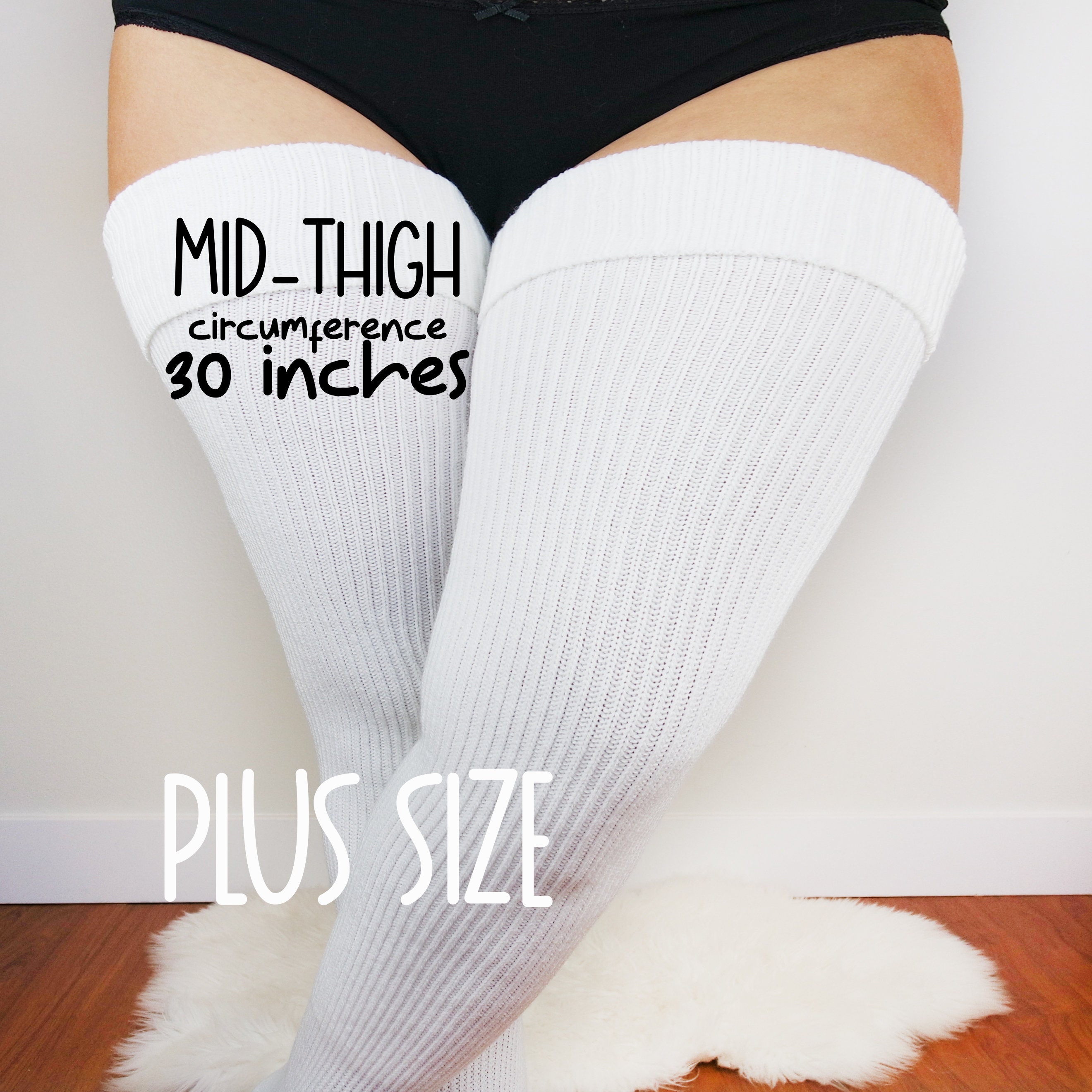 PLUS SIZE Thigh High Socks, Plus Size White Knee High Socks, Plus Size Leg  Warmer, Women's Extra Long Over the Knee Stocking, Sweater Socks -   Canada