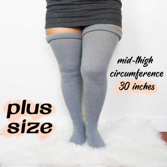 PLUS SIZE Thigh High Socks Women's 