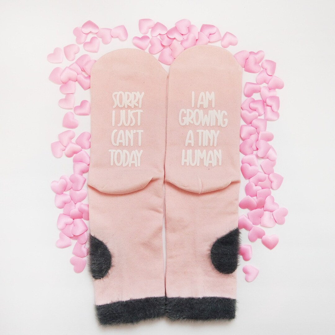 Girl Mom Socks Pregnant Mom Gift Growing a Tiny Human Etsy