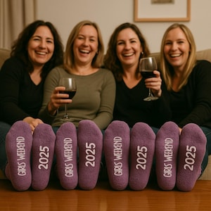 Girls Weekend 2025, Girls Weekend 2025, Girls Party Favor Socks, Girls Trip, Bachelorette Party Gifts, Best Friend Trip, Sister Trip Gift