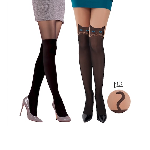 Illusion thigh high tights sale