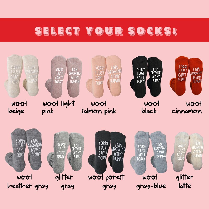 Comfortable socks featuring a witty phrase about pregnancy, capturing the transformative experience of growing a tiny human.