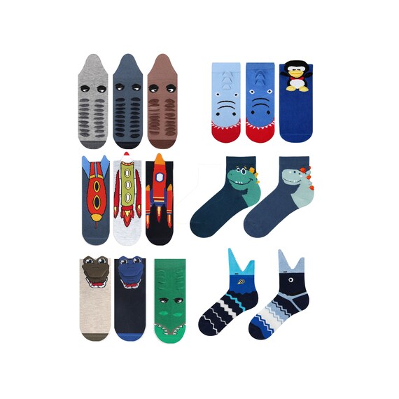 Advent Calendar for Kids, Advent Calendar Fillers, 12 Days of Boy Socks,  Crocodile, Penguin, Fish, Dinosaur, Shark, Space, Dog, Frog Socks - Etsy