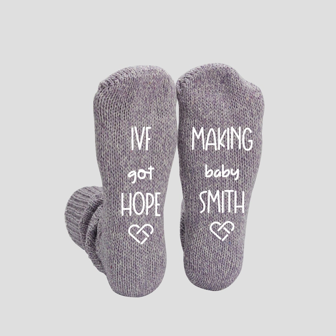 Custom IVF Socks, IVF Got Hope, Transfer Day Socks, Lucky Day Socks