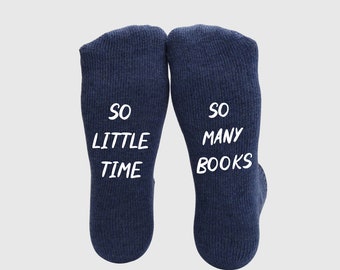 So Little Time So Many Books Socks, Book Socks, Gift for Readers, If You Can Read This socks, Book Club Gift, Book Lover Christmas Gifts