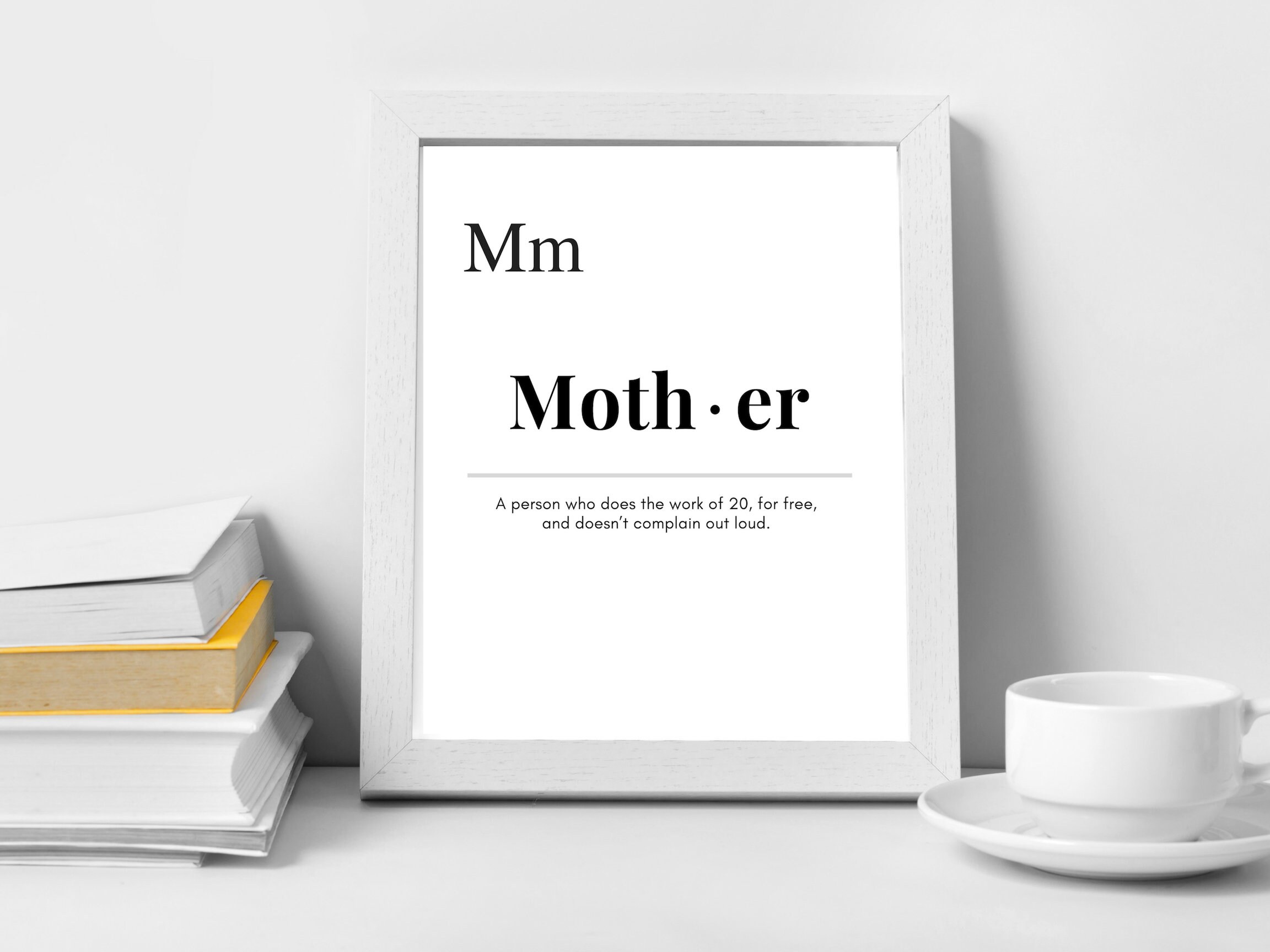 Mutter Definition Wand Kunstdruck Mutter Tag Geschenk Etsy