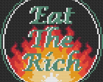 Eat The Rich Cross Stitch Pattern PDF
