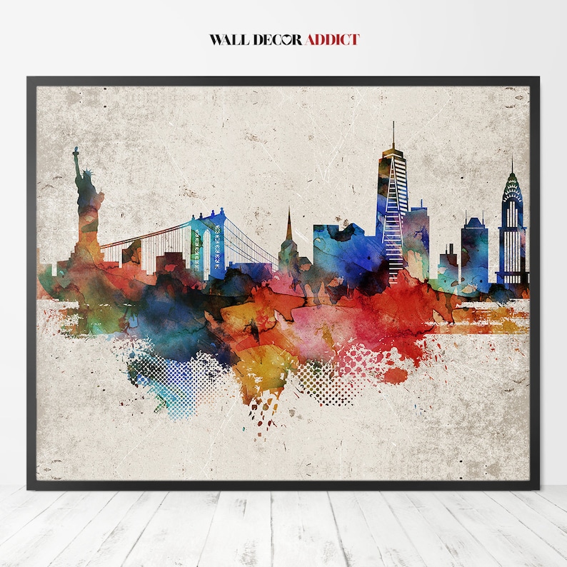 New York Wall Art Art Print New York Print New York Poster Etsy