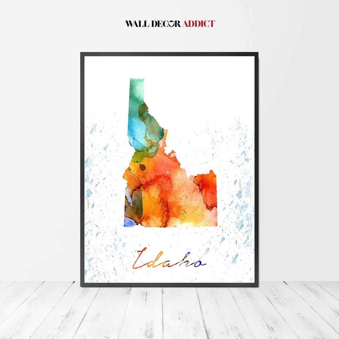 Idaho Map Print Idaho Map Idaho Wall Art State Map Art - Etsy