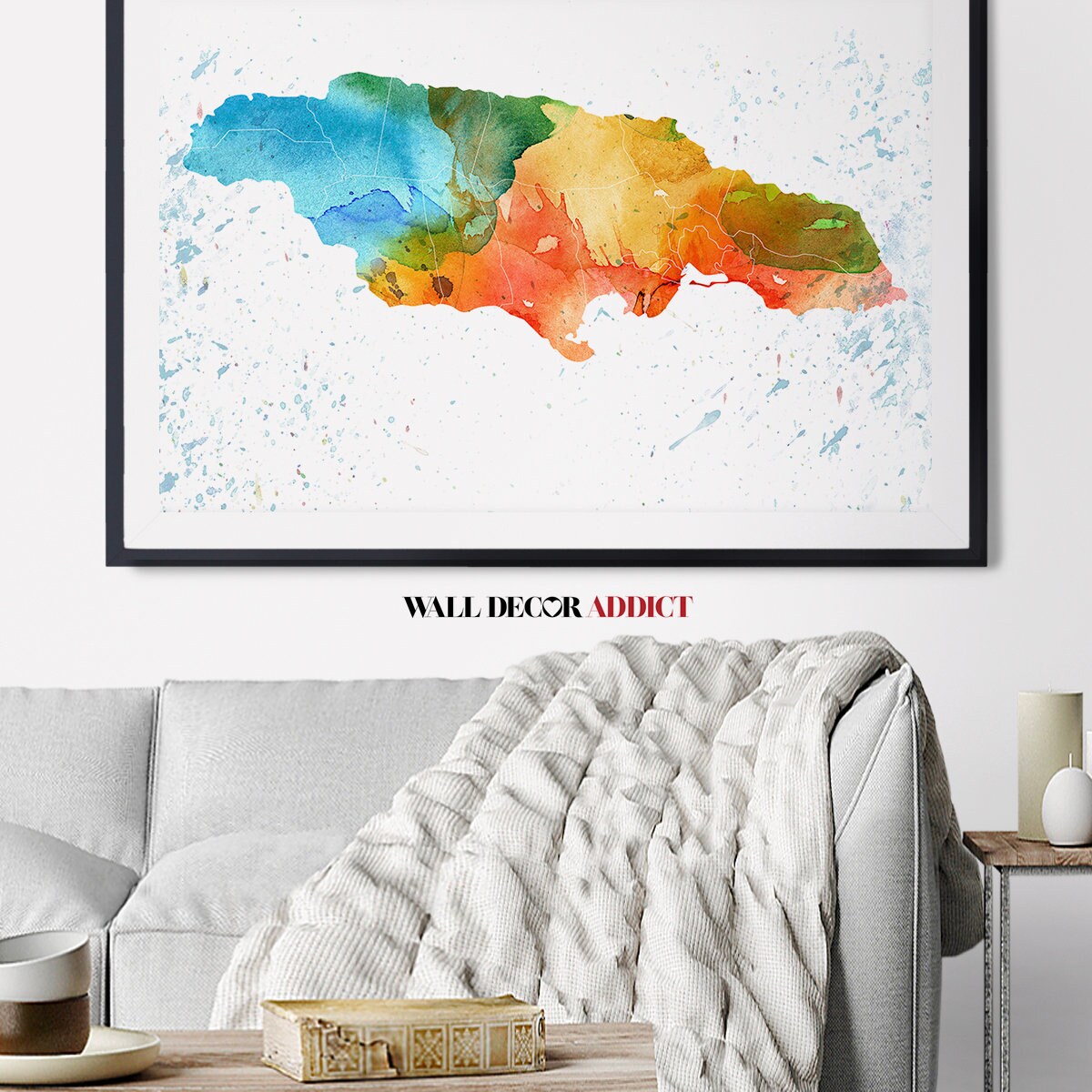 Jamaica Map Print Jamaica Map Art Jamaica Print Wall Art - Etsy