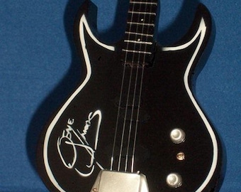 KISS GENE SIMMONS Mini Punisher Bass Guitar Memorabilia Free Stand Gift