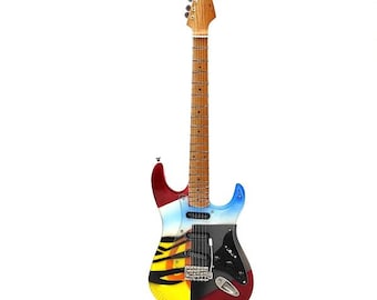 CREAM ERIC CLAPTON Miniaturowa gitara Crash i stojak na prezent artystyczny
