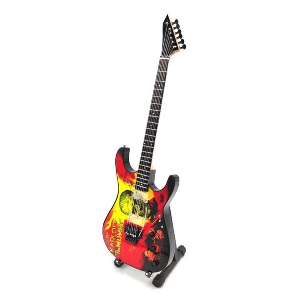 METALLICA KIRK HAMMETT Miniature Mummy Guitar Free Stand Gift