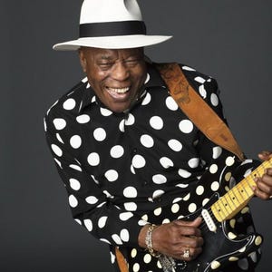 BUDDY GUY Mini Polka Dot Guitar and Free Stand Blues Legend Display Gift image 3