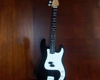 THIN LIZZY Phil Lynott Mini Black Bass Guitar and Free Display Stand Gift