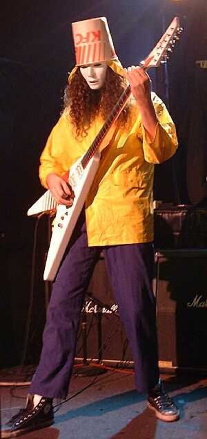 BUCKETHEAD Mini KFC Flying V Guitar Memorabilia Free Stand Etsy