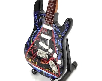 DEF LEPPARD Mini Guitar Display Memorabilia Free Stand Gift