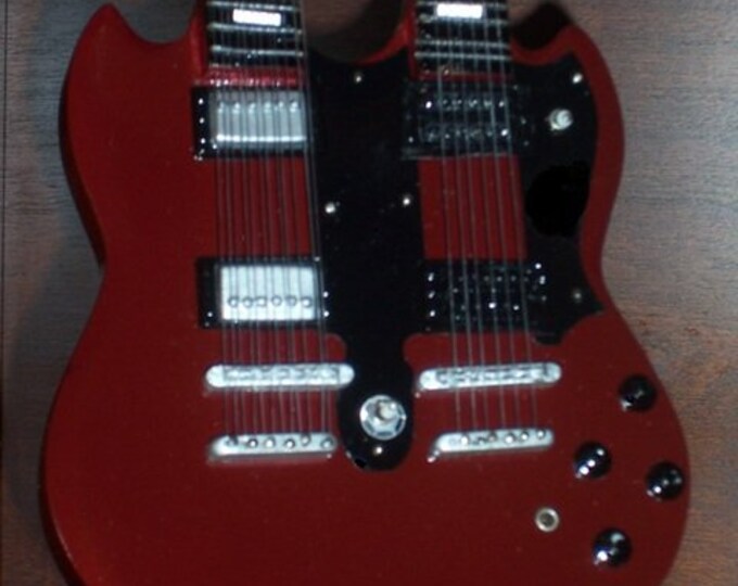 Mini DOUBLENECK Guitar LED ZEPPELIN Jimmy Page Memorabilia - Etsy