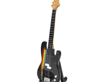 GALAXY Prism Mini Bass Guitar PINK FLOYD Roger Waters Memorabilia Free Stand Display Gift