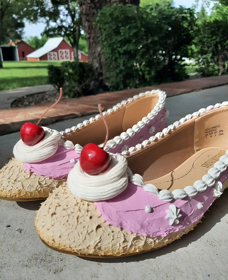 Custom Cake Shoes Cake Flats Birthday Cake Shoes Etsy
