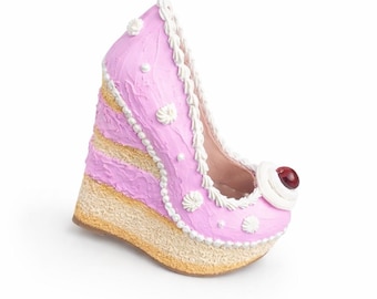 Custom Handmade Cake Wedges: Novelty Pink Shoes