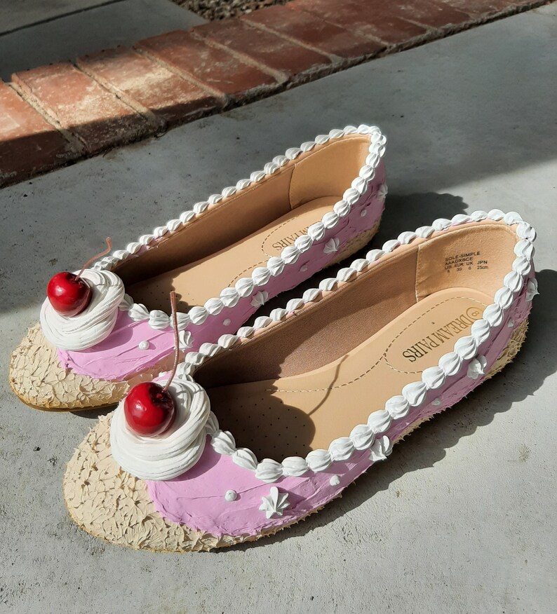 Custom Cake Shoes Cake Flats Birthday Cake Shoes Etsy