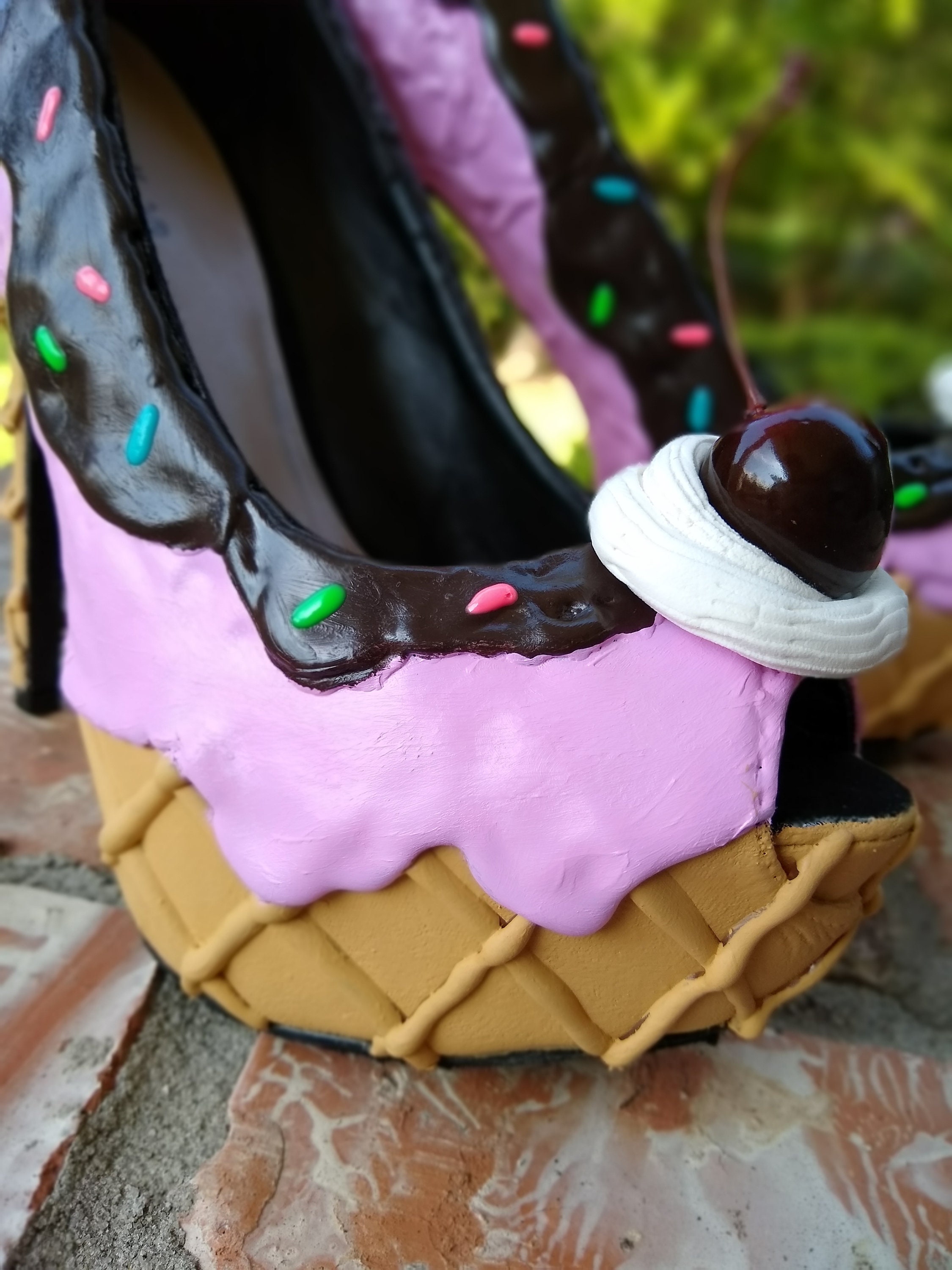 Ice cream sundae high heels sales