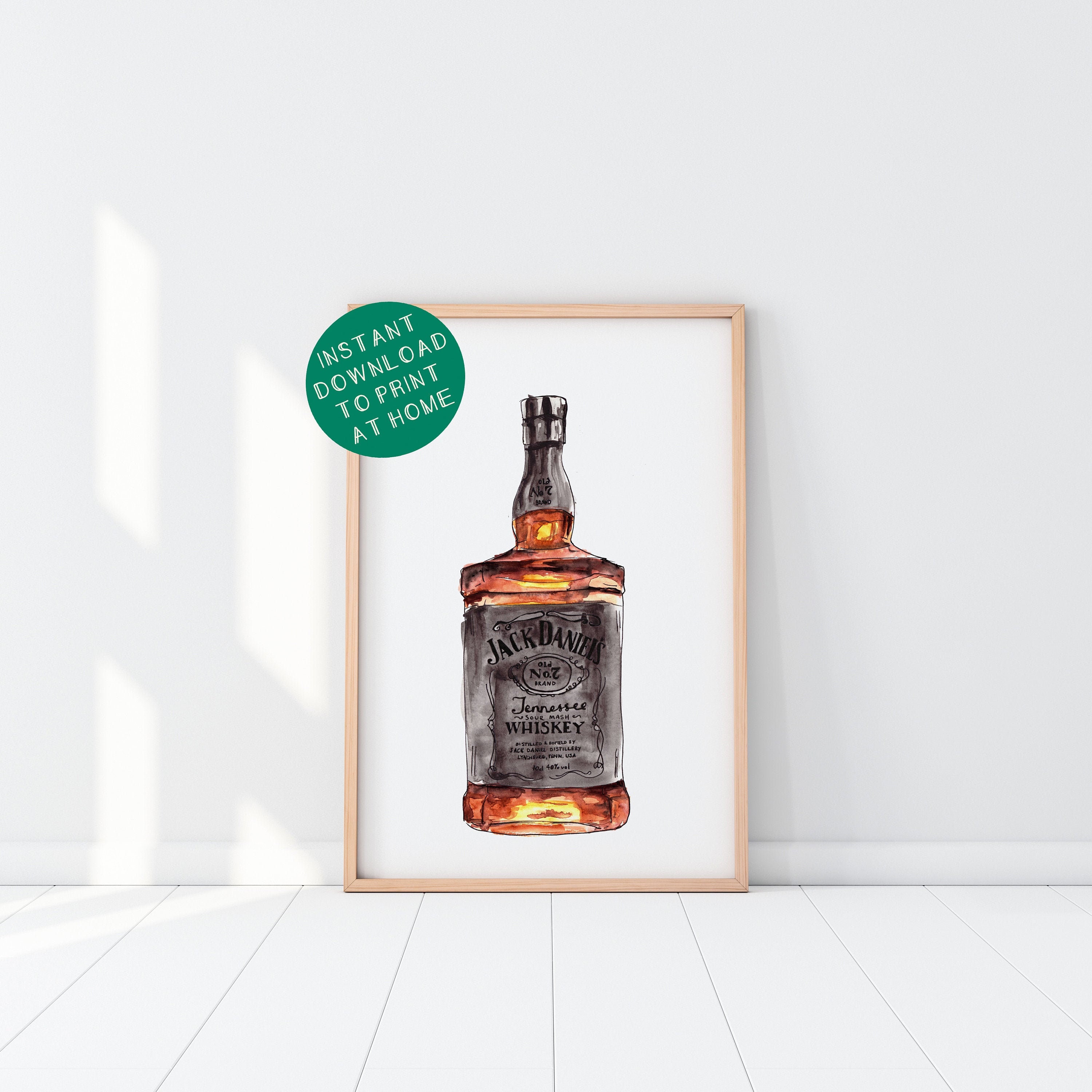 Jack Daniels Printable Wall Art: Instantly download and print | Etsy