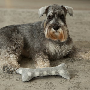 Plush wool bone toy dog, new puppy gift, wool bone toy for dog, wool pet toys, dog toy, Stylish Dog Toy, organic plushie toys