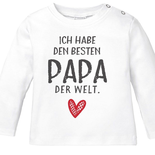 Baby Long Sleeve Shirt with Saying I Have the World's Best Dad Gift Birthday Organic Cotton Shirt Moonworks®