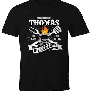 Men's T-Shirt Grill Shirt Customizable Grill Master [Desired Name] the Man, the Myth, the Legend BBQ Gift Moonworks®