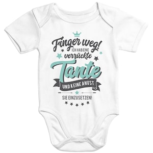 Short Sleeve Baby Body Fingers off! I have a crazy aunt funny saying Onesie Moonworks®