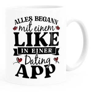 Coffee Cup It All Started with a Like in a Dating App Gift Love Valentine&#39;s Day Anniversary Moonworks®