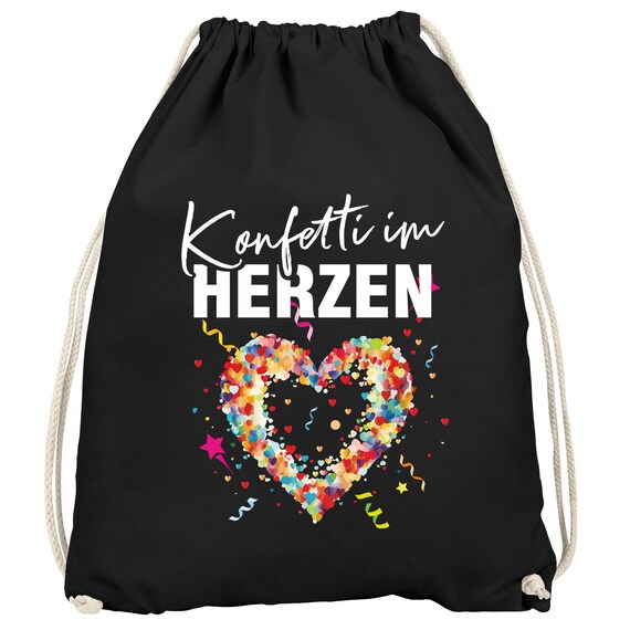 MoonWorks Turnbeutel Mit Spruch 'add A Little Confetti' – Baumwolle, 37x46 Cm