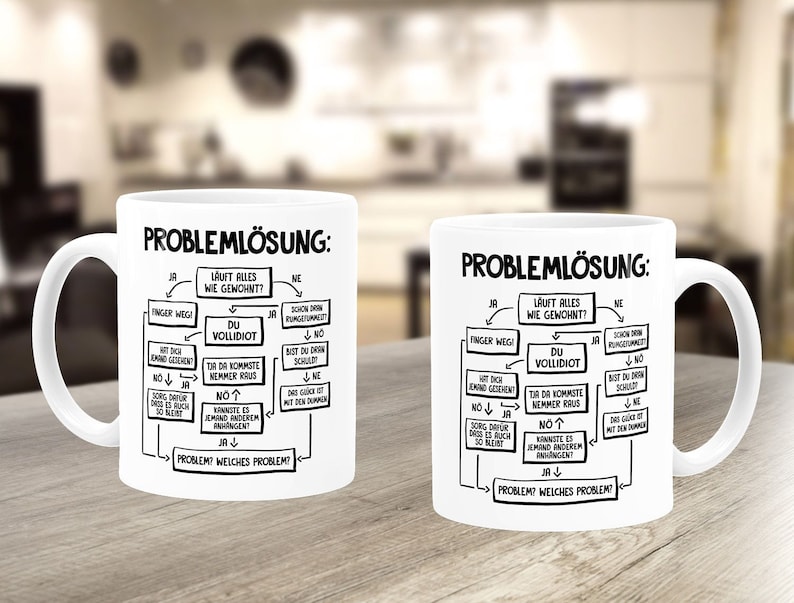 Kaffee-Tasse mit Spruch Arbeit Job Problemlösung Grafik Aufdruck Bürotasse lustige Kaffeebecher MoonWorks® Bild 5