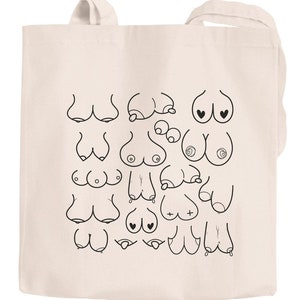 Jute Bag Cotton Bag Cloth Bag Carrying Bag Breasts Pattern Motif Moonworks®