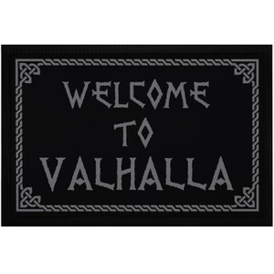 Doormat with slogan Welcome to Valhalla Viking Viking Welcome non-slip & washable Moonworks®