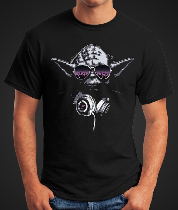 Men s T shirt Deejay DJ Yoda Remastered Moonworks Etsy UK