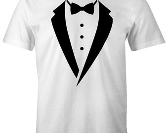 Suit T-Shirt Tuxedo Suit Print Fun Shirt Moonworks®