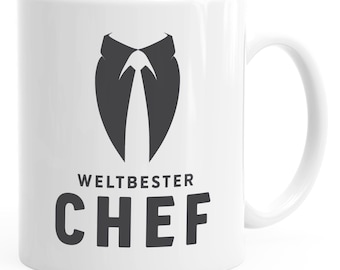 Kaffee-Tasse Weltbester Chef Geschenk-Tasse Arbeitsplatz Büro-Tasse MoonWorks®